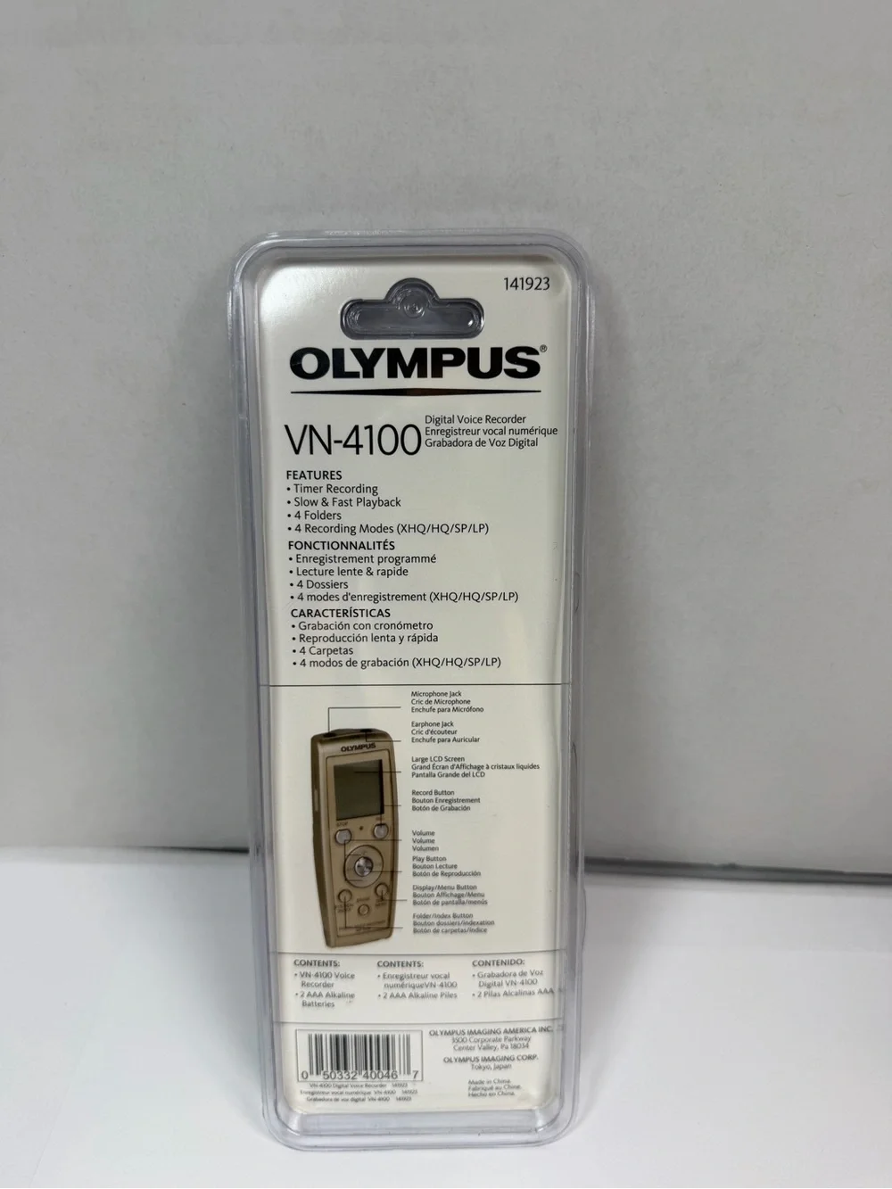 Olympus VN-4100PC Champagne Gold LCD Screen Handheld Digital Voice Recorder New
